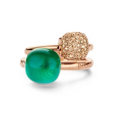 Bague en or rose 18 carats avec diamants par BIGLI