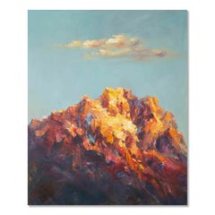 Used Bihua Gong Impressionist Original Oil Painting "Volcano"