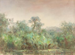 Bihua Gong Landscape Original Oil On Canvas "Scenes of Jiangnan"