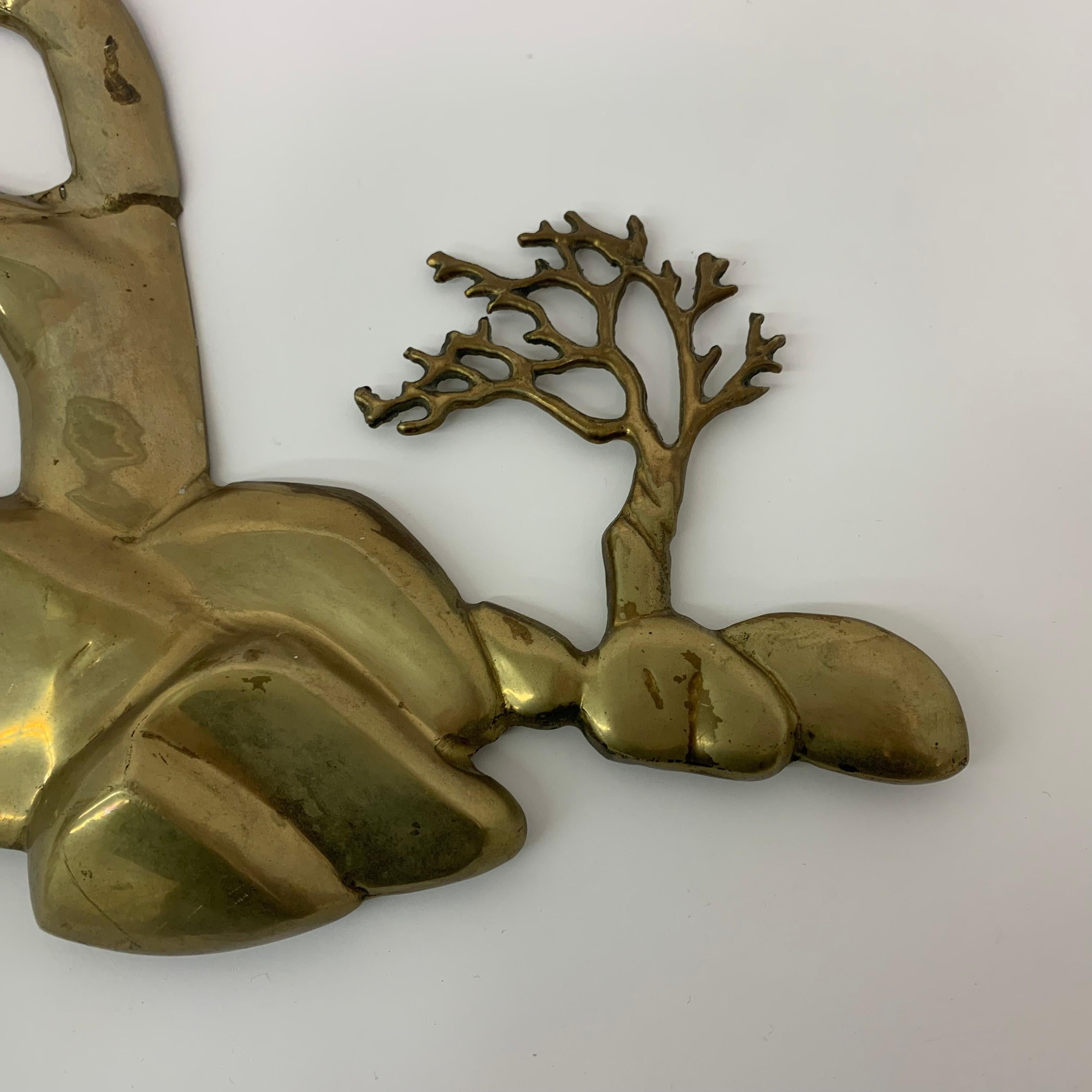 Bijan brass bonsai tree wall sculpture, 1970’s In Good Condition In Delft, NL