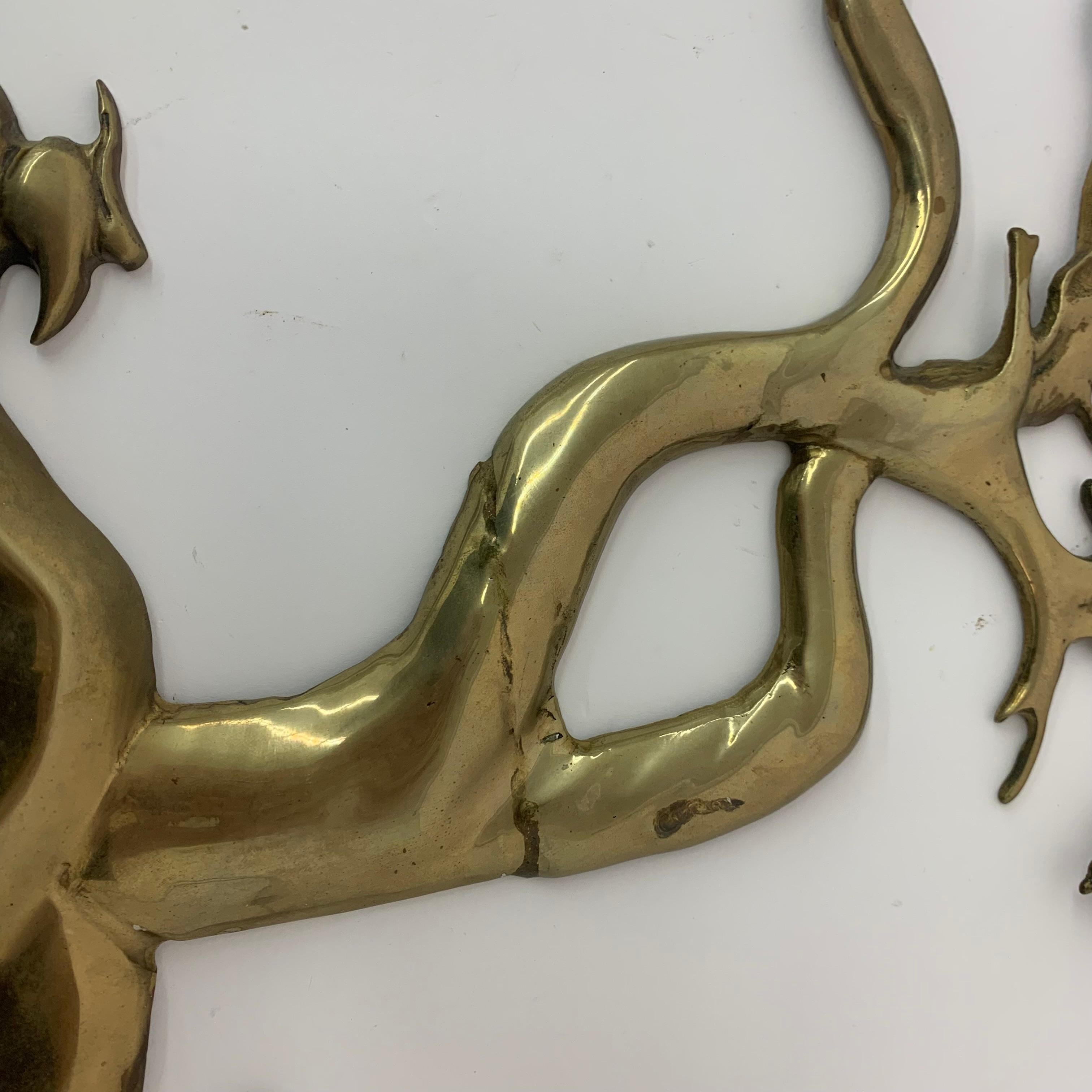 Brass Bijan brass bonsai tree wall sculpture, 1970’s