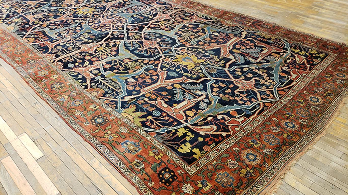 1870s Persian Garrus Bijar Carpet ( 8'10
