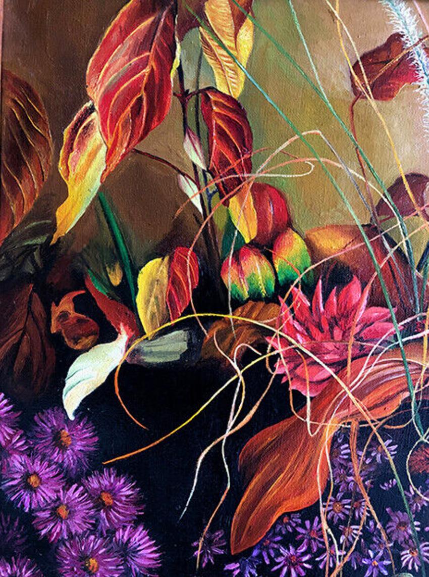Bijn, huile sur toile. Nature morte XXe, signée et datée 6.98 im Angebot 2