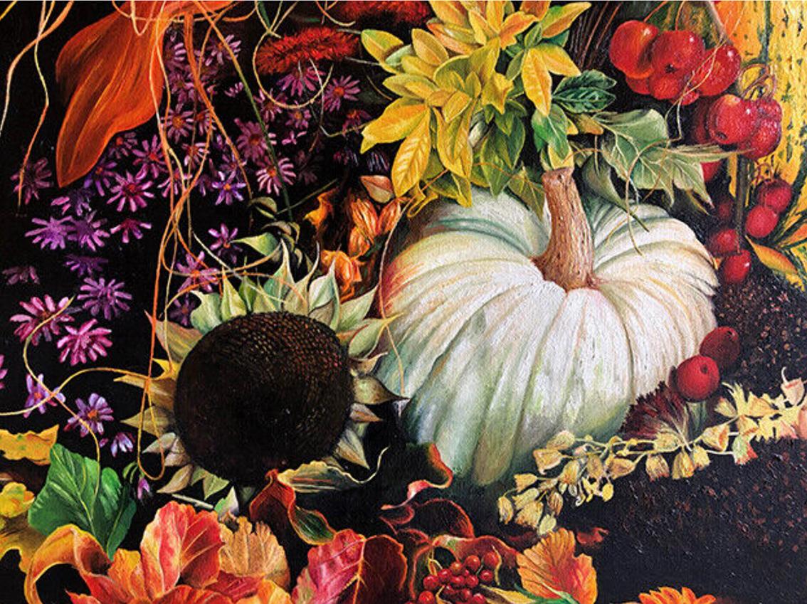 Bijn, huile sur toile. Nature morte XXe, signée et datée 6.98 im Angebot 4