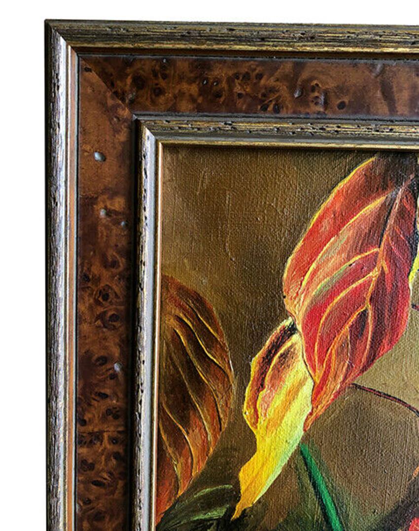 Bijn, huile sur toile. Nature morte XXe, signée et datée 6.98 im Angebot 7