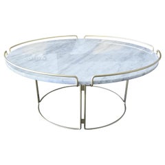 Bijou Coffee Table in Marble and Matte Gold by Roche Bobois, 2018