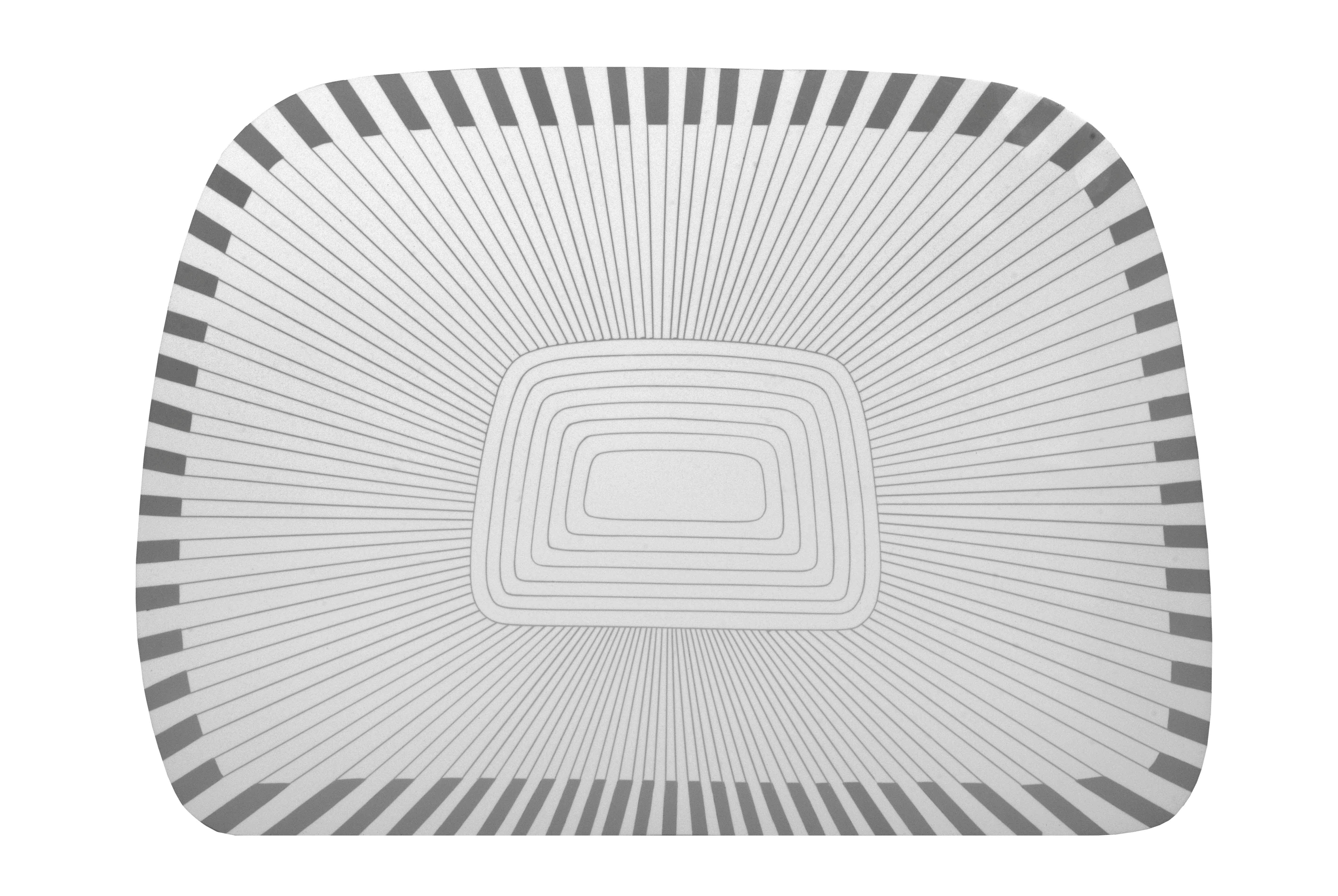 Intarsienhocker Bijou Weiß und Grau von Matteo Cibic (Moderne) im Angebot
