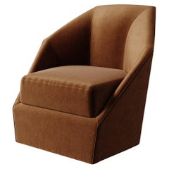 Bijou Swivel Chair in Performance Velvet by Christiane Lemieux