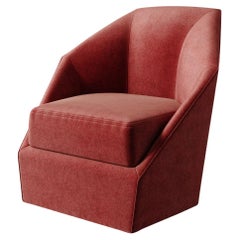 Bijou Swivel Chair in Performance Velvet by Christiane Lemieux