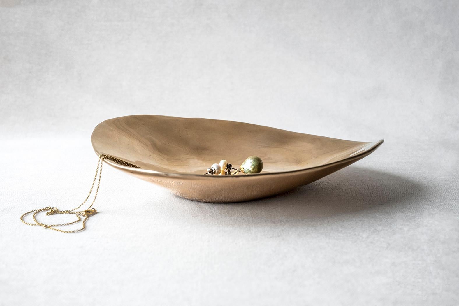 French Bijoux Bowl / Conversation Piece / Handcasted Solid Bronze Tray For Sale