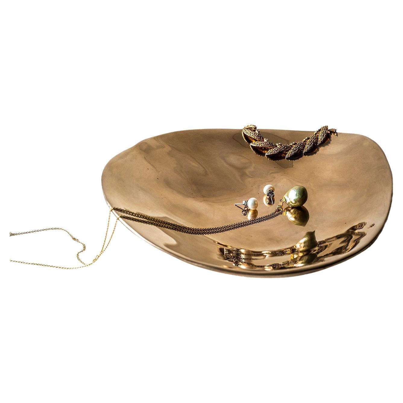 Bijoux Bowl / Conversation Piece / Handcasted Solid Bronze Tray For Sale