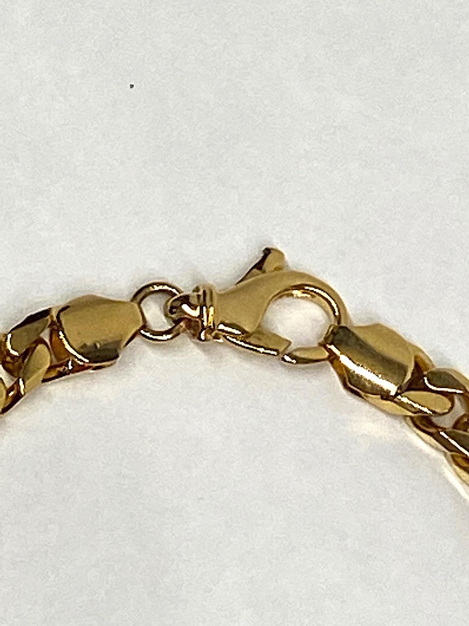 Bijoux Cascio Collier long à maillons bouclés en or lourd des années 1970 6