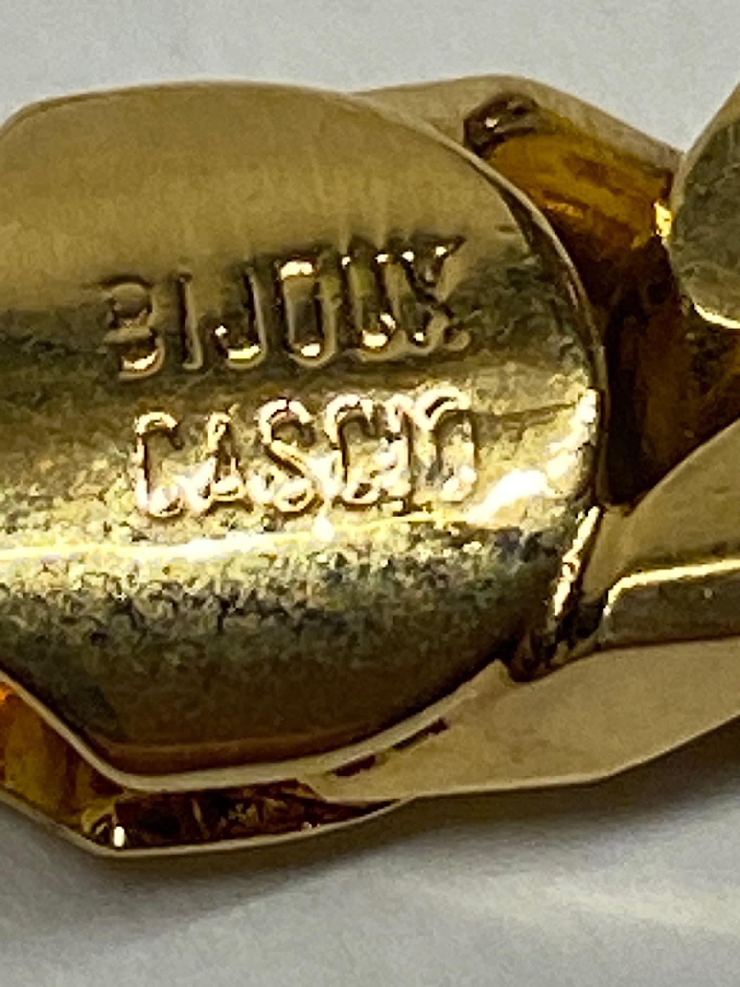 Bijoux Cascio Collier long à maillons bouclés en or lourd des années 1970 7