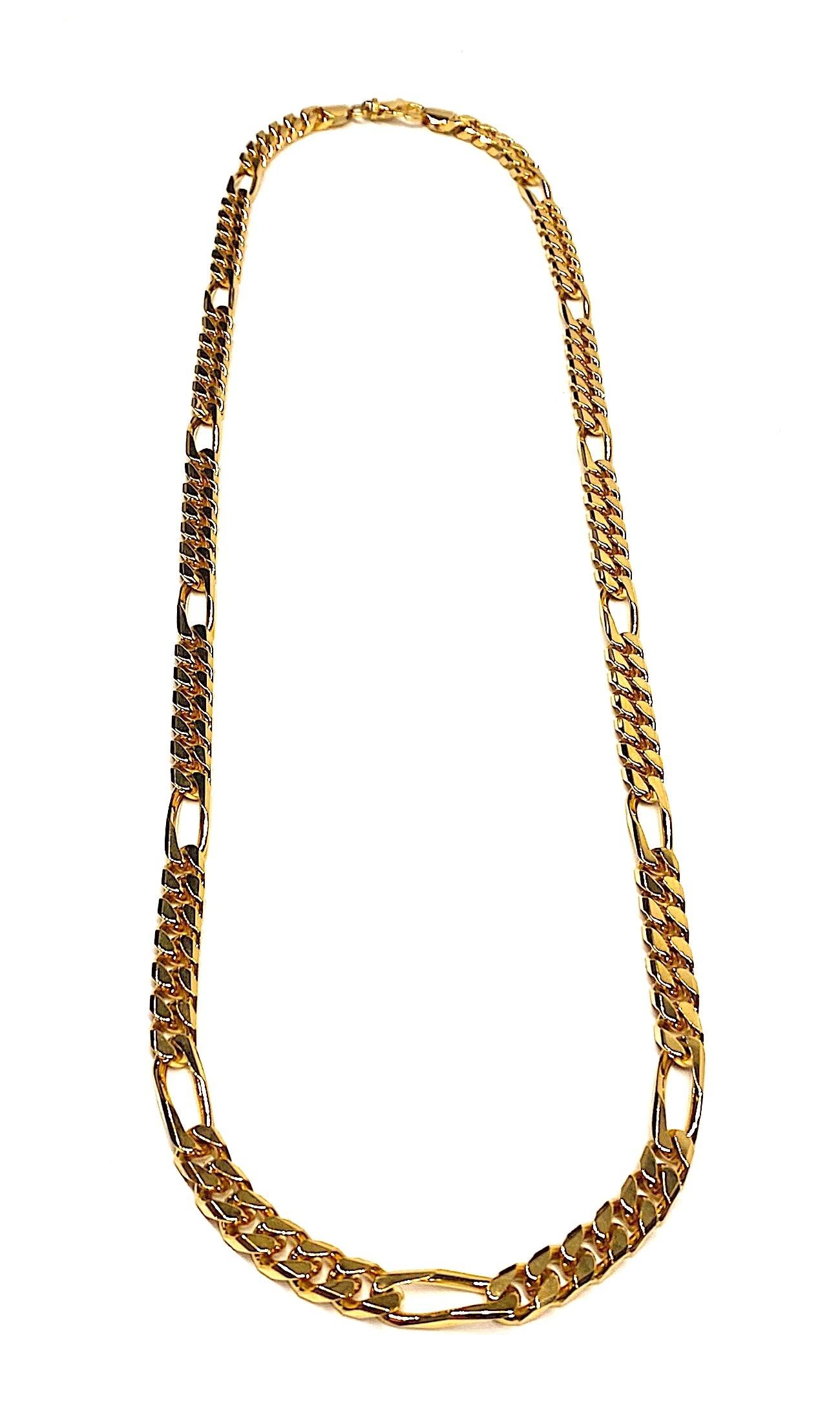 Bijoux Cascio Collier long à maillons bouclés en or lourd des années 1970 Bon état à New York, NY