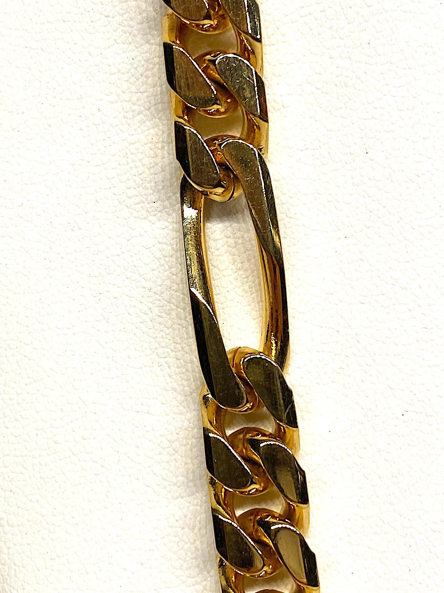 Bijoux Cascio Collier long à maillons bouclés en or lourd des années 1970 3