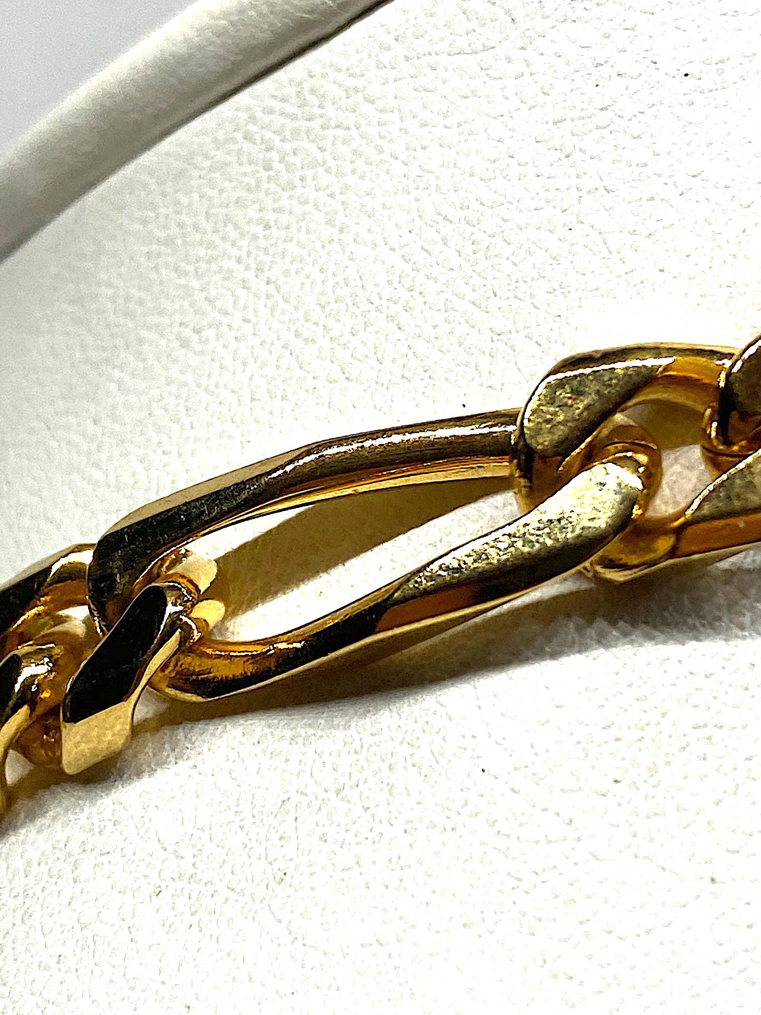 Bijoux Cascio Collier long à maillons bouclés en or lourd des années 1970 5