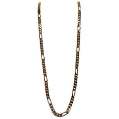 Vintage Bijoux Cascio 1970s Heavy Gold Curb Link Long Necklace