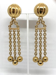Bijoux Cascio of Italy 1980s Fringe Chain Earrings