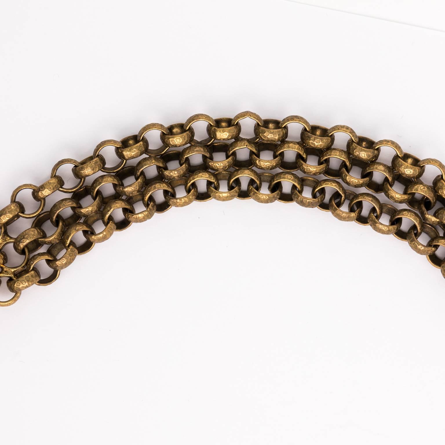 Bijoux Heart Necklace with Large Citrine Glass Centre Piece by Dita Von Teese 7