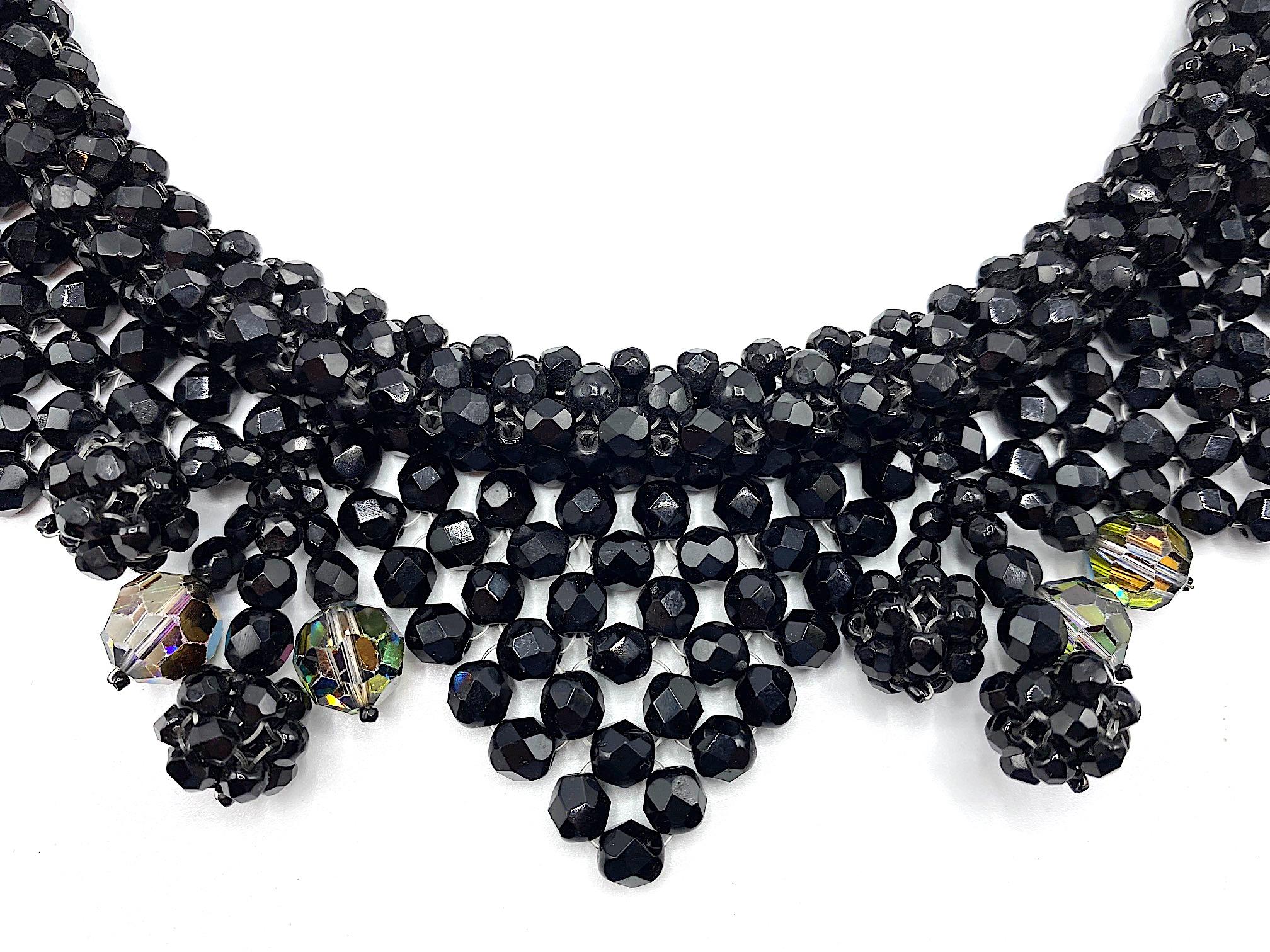 black crystal necklaces