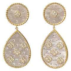 Bijoux Num Clover Pattern Pear Shape Drop Earrings