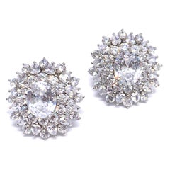 Bijoux Num Elegant Faux Diamond Cluster Earrings