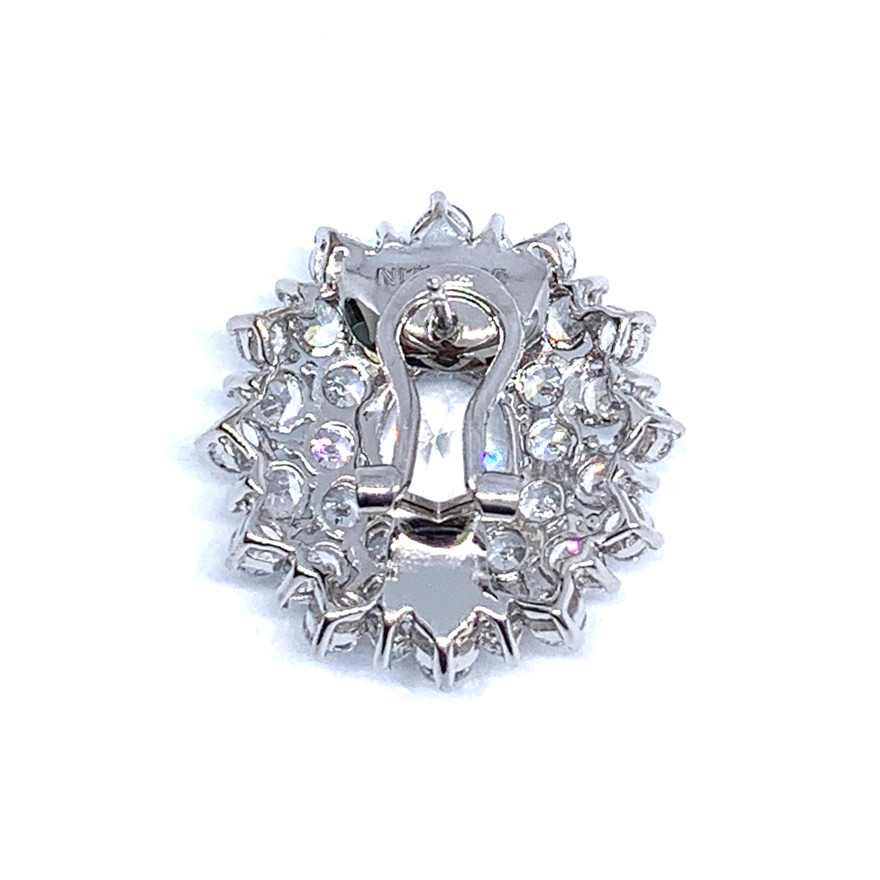 Bijoux Num Elegant Faux Diamond Cluster Earrings 1