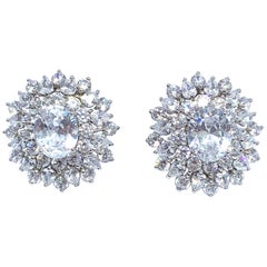 Bijoux Num Elegant Faux Diamond Cluster Earrings