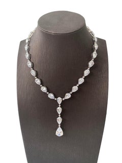 Bijoux Num Elegante Birne Form Faux Diamond Drop Y Halskette