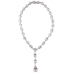 Bijoux Num Elegant Pear Shape Faux Diamond Drop Y Necklace