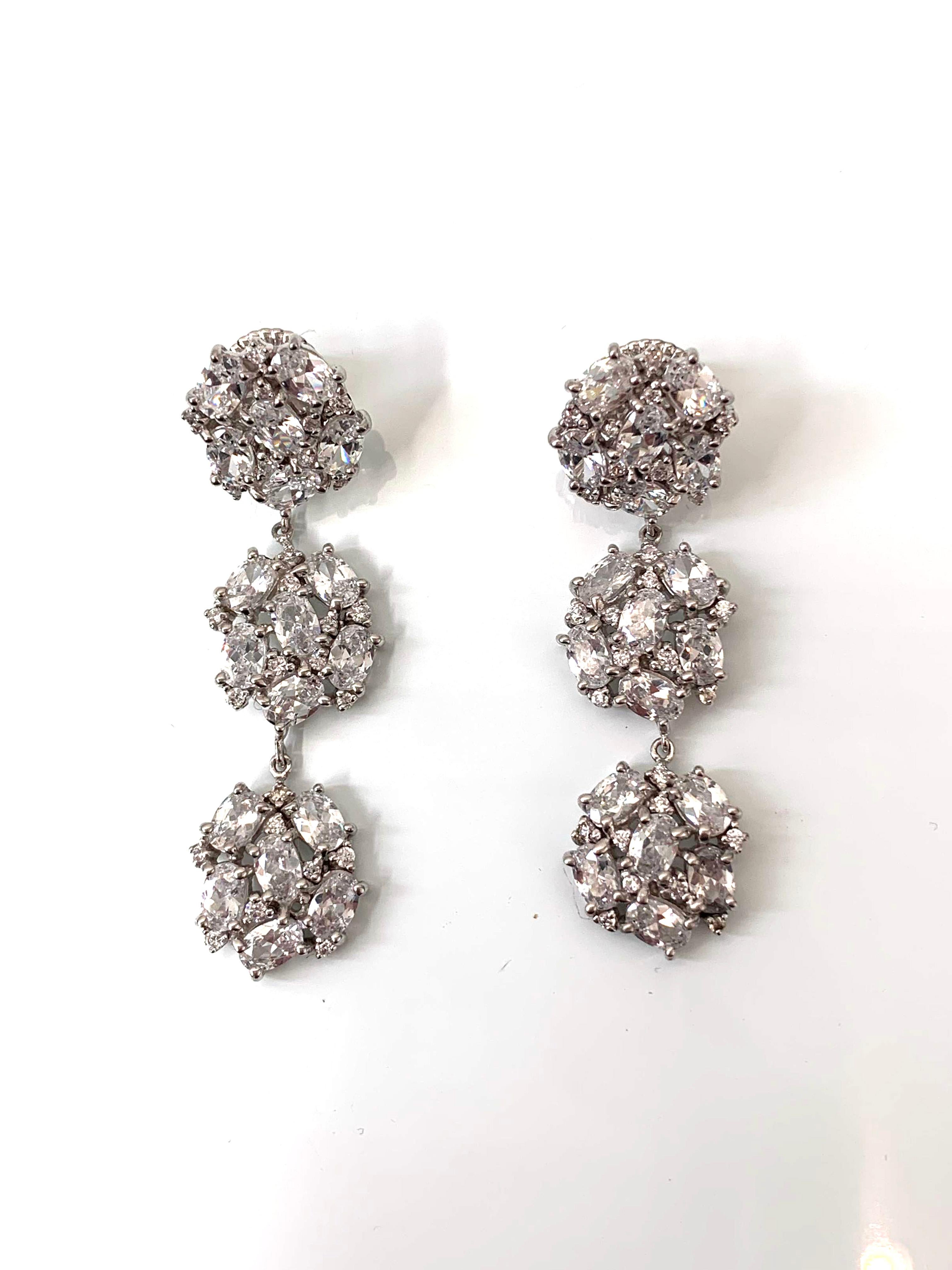 faux diamond drop earrings