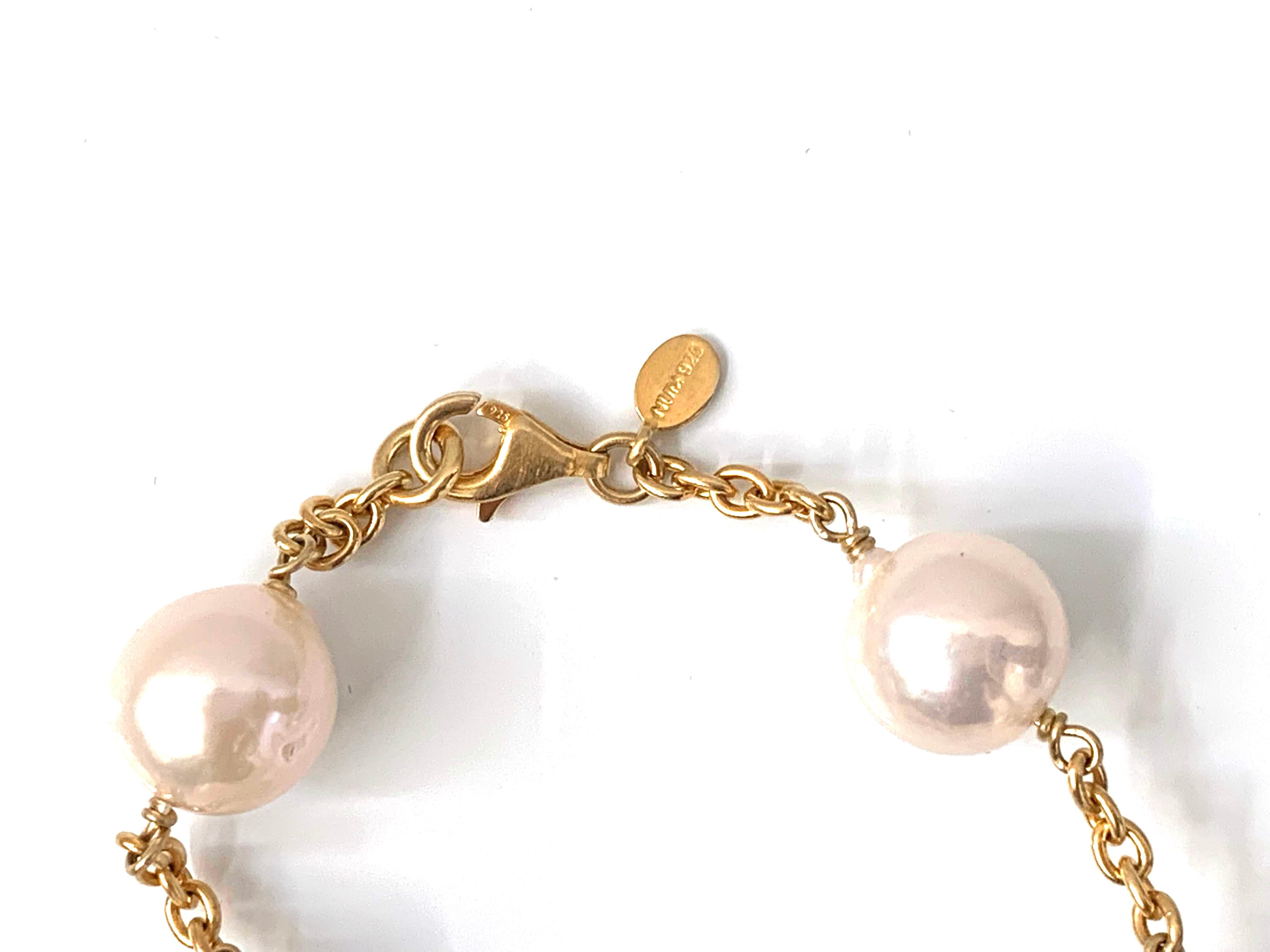 Bijoux Num Genuine Cultured Baroque Pearl Long Station Necklace 2