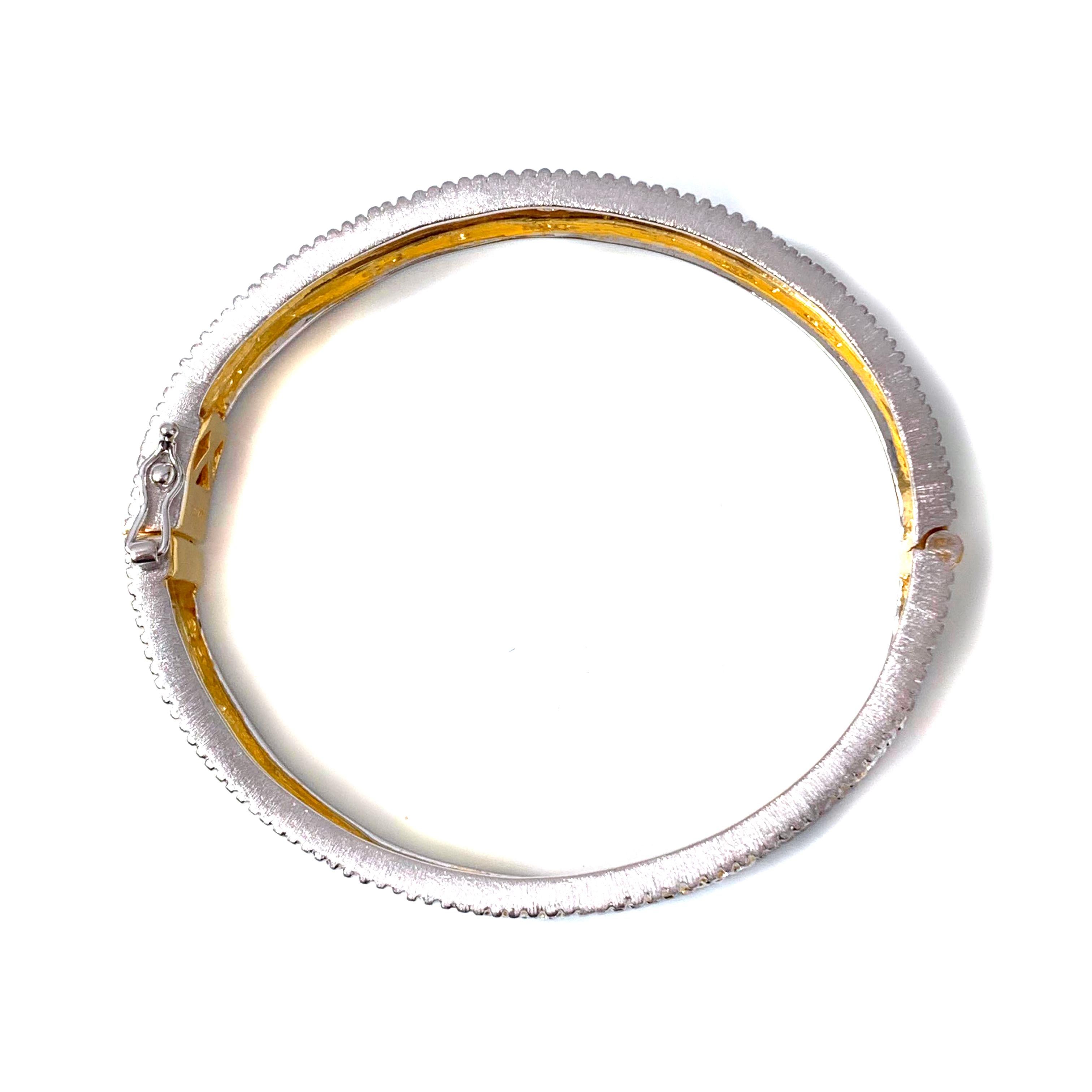 Bijoux Num Hand-engraved Clover Pattern Vermeil B… - image 5