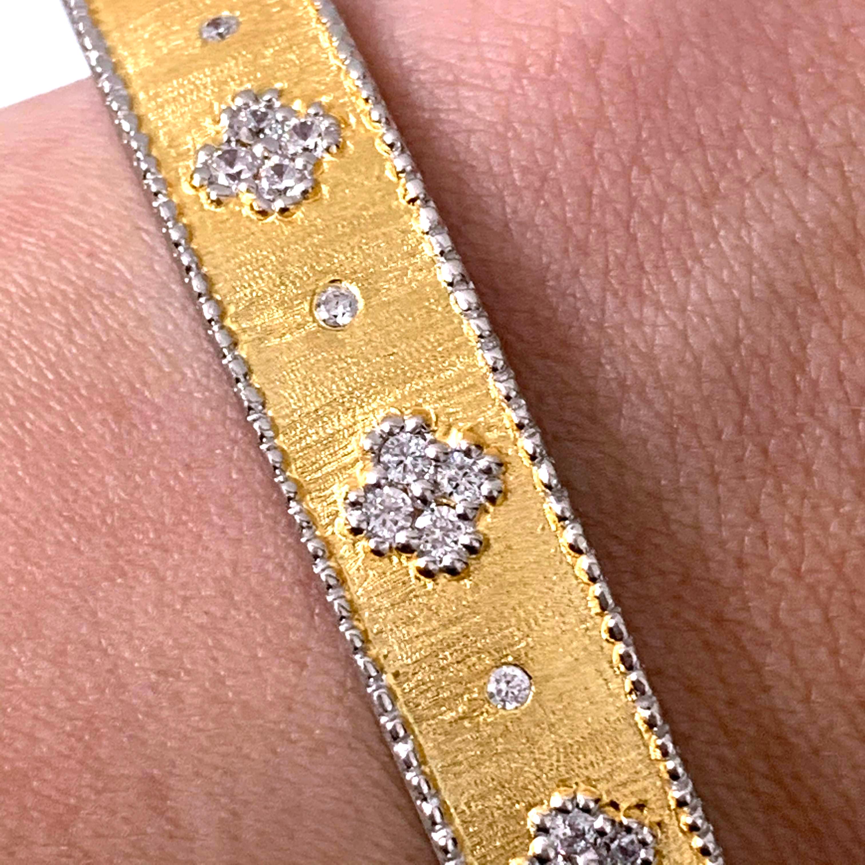 Bijoux Num Hand-engraved Clover Pattern Vermeil B… - image 7