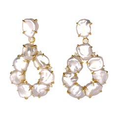 Bijoux Num Keishi Pearl Open Pear Drop Earrings (Boucles d'oreilles poire ouverte)