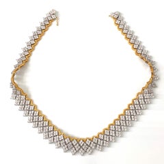 Bijoux Collier souple en zirconia cubique en forme de diamant en forme de nœud