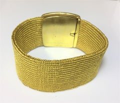 Bikakis & Johns 22K/18K Wide Woven Bracelet with Rubies