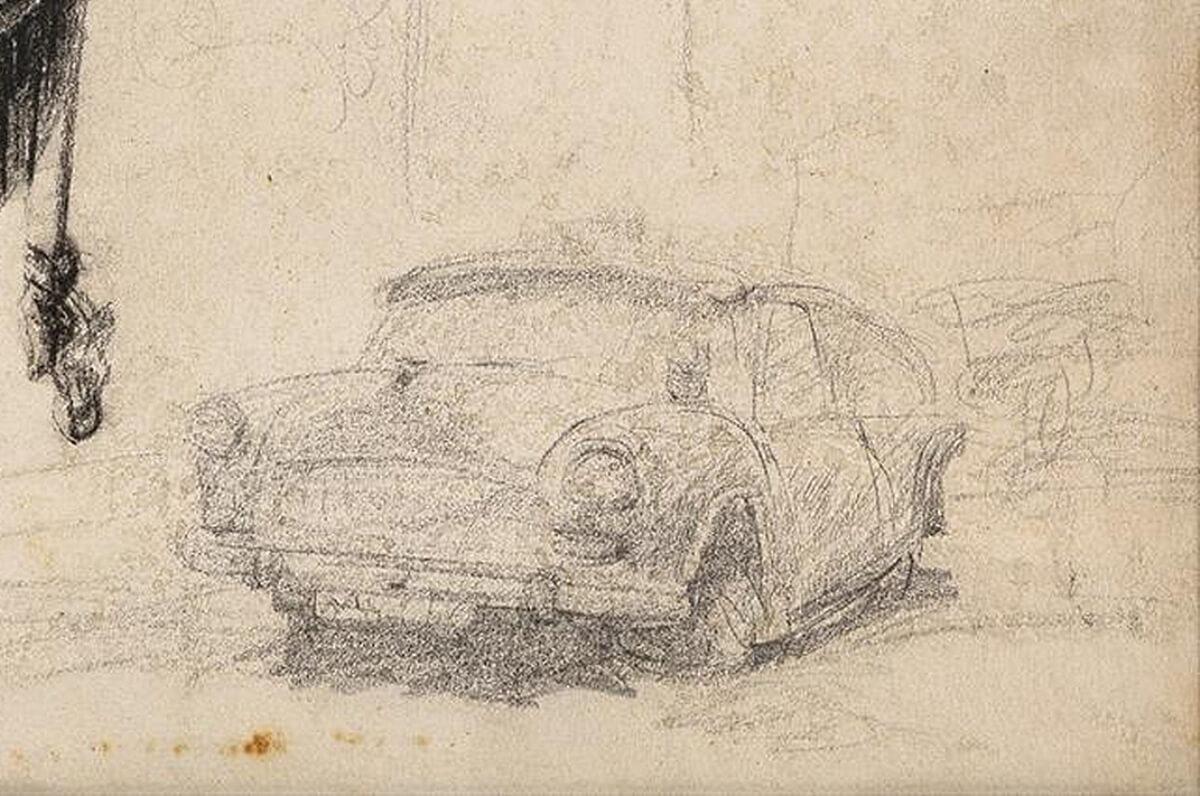 Senza titolo, Figurativo, carboncino e matita su carta Bikash Bhattacharjee 