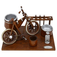 Smoking-Set mit Fahrradmotiv, 1920