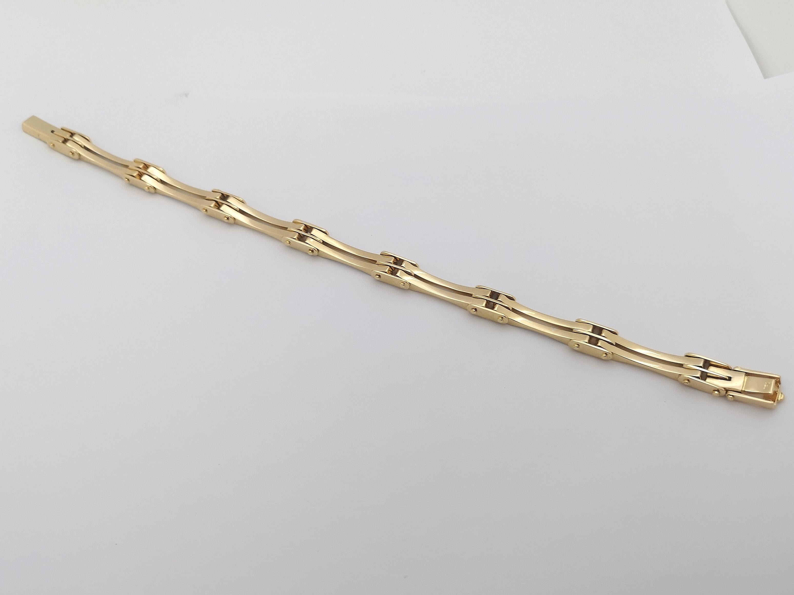 Biker Diamond Bracelet Set in 18 Karat Gold Settings For Sale 7