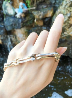 Biker Diamant-Armband in 18 Karat Goldfassung
