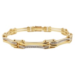 Biker Diamond Bracelet Set in 18 Karat Gold Settings