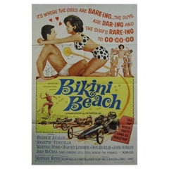 Vintage Bikini Beach, Unframed Poster, 1964