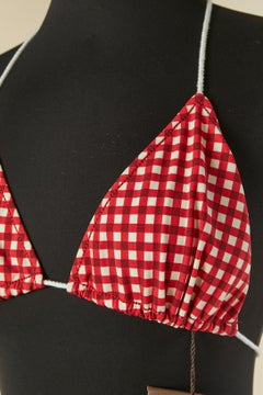 Bikini with red and white check pattern LOUIS VUITTON New with tag