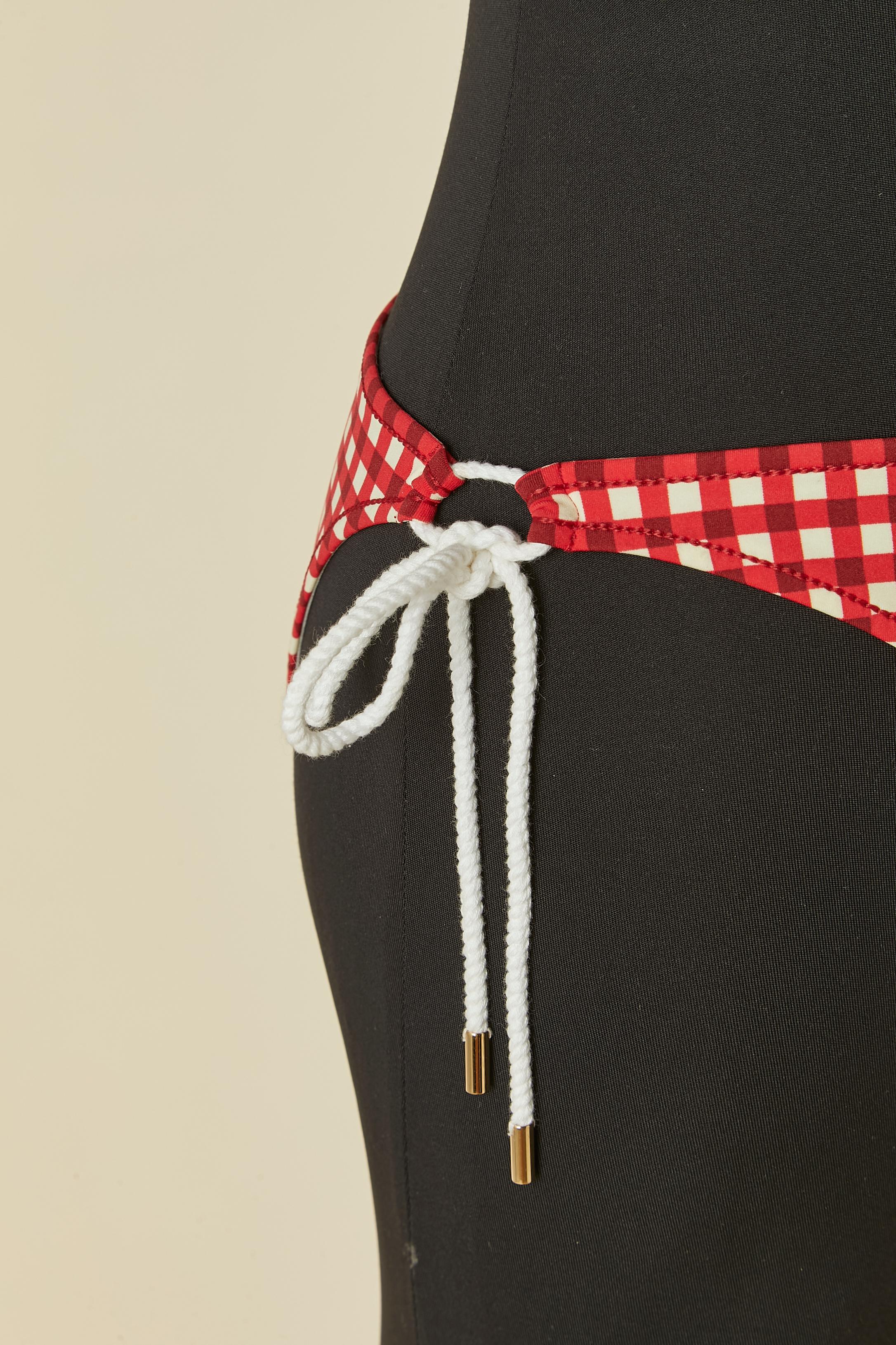 Black Bikini with red and white check pattern LOUIS VUITTON New with tag For Sale