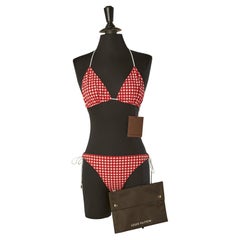 Bikini with red and white check pattern LOUIS VUITTON New with tag