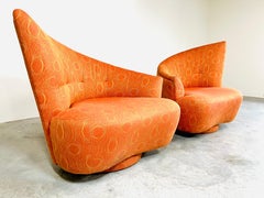 "Bilbao" Swivel Lounge Chairs Designed by Vladimir Kagan