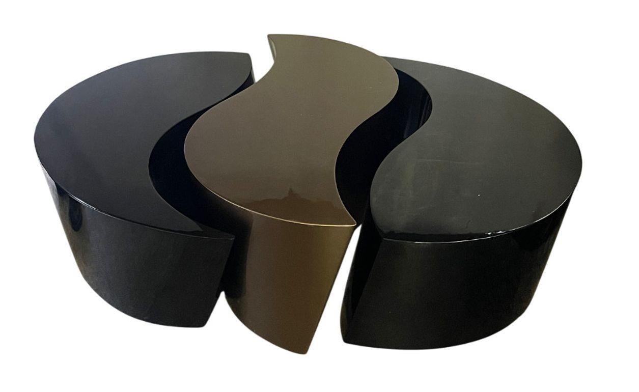Colombian Bilbao Three-Part Coffee Table by Jimeco, Bogotá, Colombia. For Sale