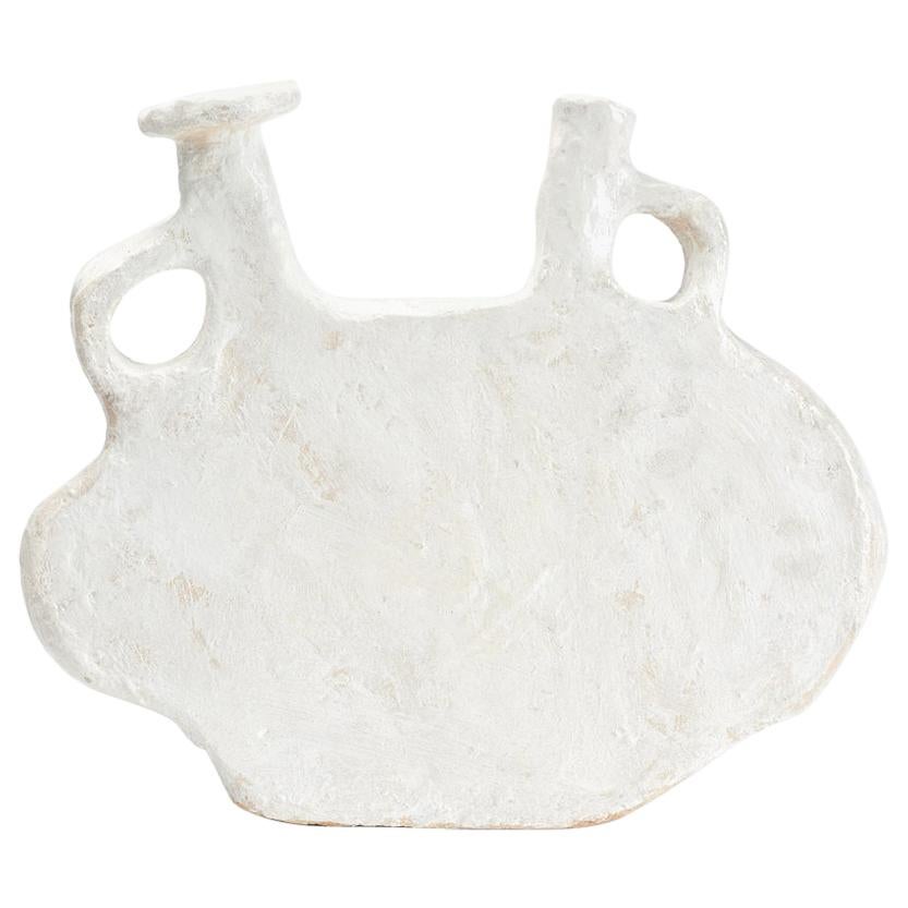 Organic Shape, Contemporary Plain White Ceramic Vase by Willem Van Hooff