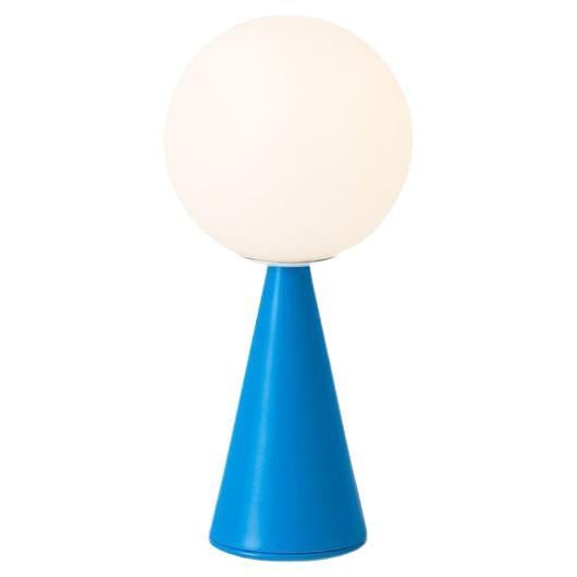 BILIA MINI - Small Table Lamp - Blue Metal Base by Fontana Arte